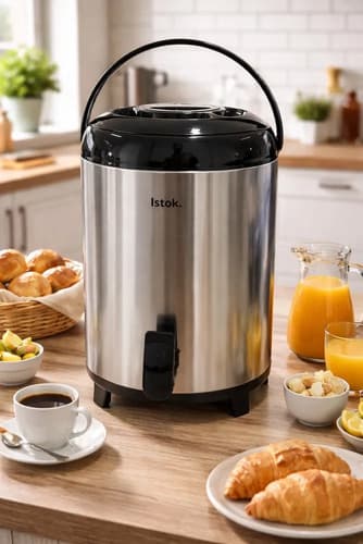 Botijão Térmico Garrafa Para Eventos - 9,5l Preto